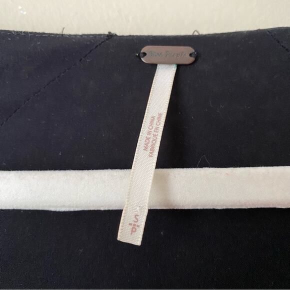 Free People | Wonderland Mini Dress Floral Waist Tie Fit Flare Boho Black Small - Picture 8 of 9